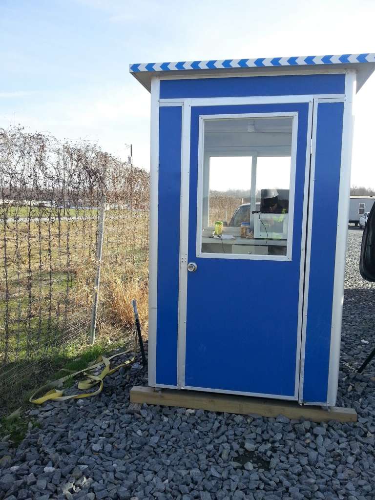 4×6 Security Guard Booth in Oak Hall, VA with Swing Door, Sliding Windows, Built-in AC, Baseboard Heaters, and Breaker Panel Box
